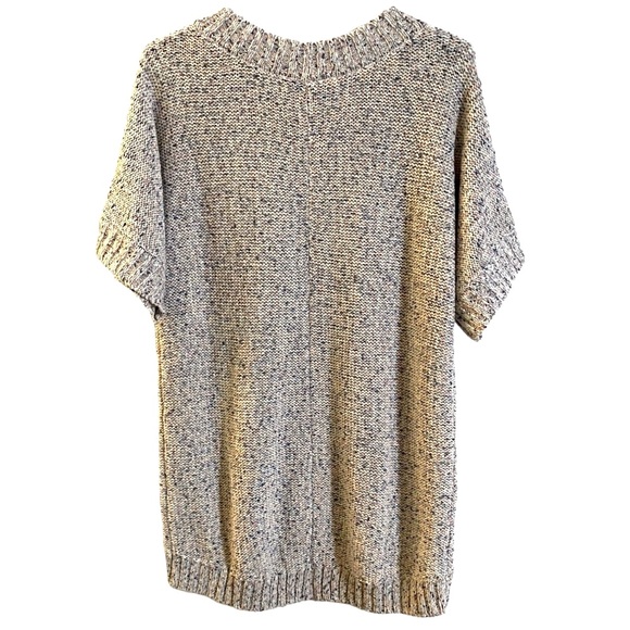 Naturals D & Co Speckled Yarn V Neck Hi low Hem XS Oversized - Picture 4 of 7